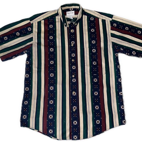 Supreme Other - Vintage 90s Supreme Essential Striped Button Shirt Size Small